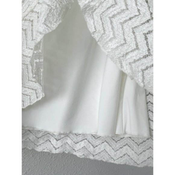 New Directions Cream Double Layer Blouse - Picture 3 of 6